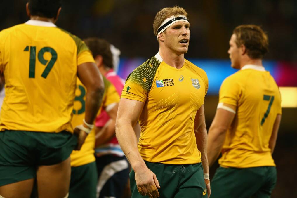 Treading a fine line: David Pocock scored two tries in the Wallabies' World Cup win over Fiji and his combination with Michael Hooper and Scott Fardy will be criticial in this weekend's showdown with England. Photo: Getty Images
