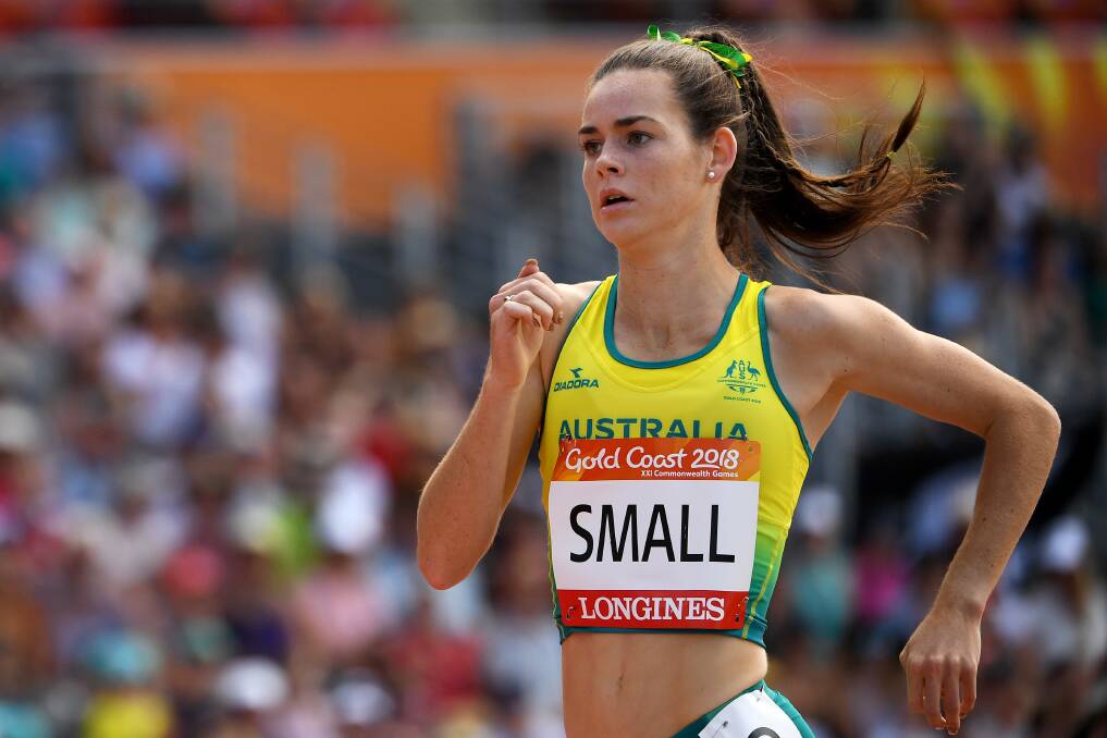 Keely Small, pictured, won't compete in this week's national athletics championships in Sydney due to shin soreness. Photo: AAP