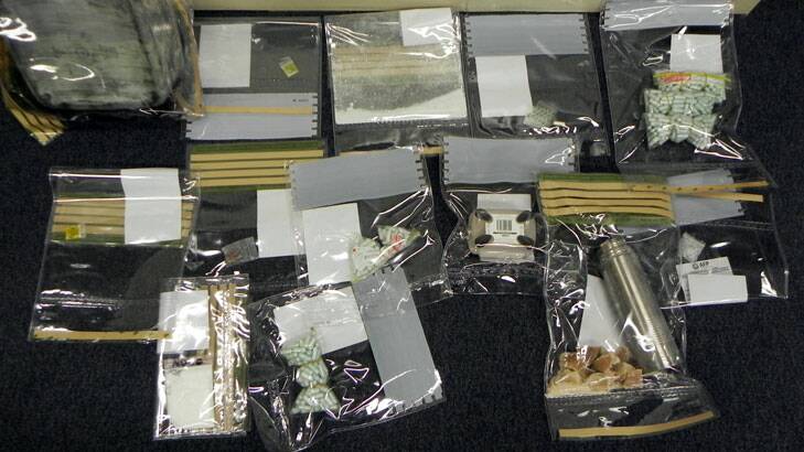 The drugs have an estimated street value of more than $150,000, making it one of the largest single seizures of MDMA in the ACT. Photo: ACT Policing