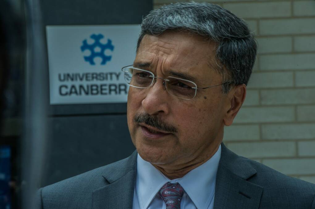 University of Canberra vice chancellor Deep Saini. Photo: karleen minney