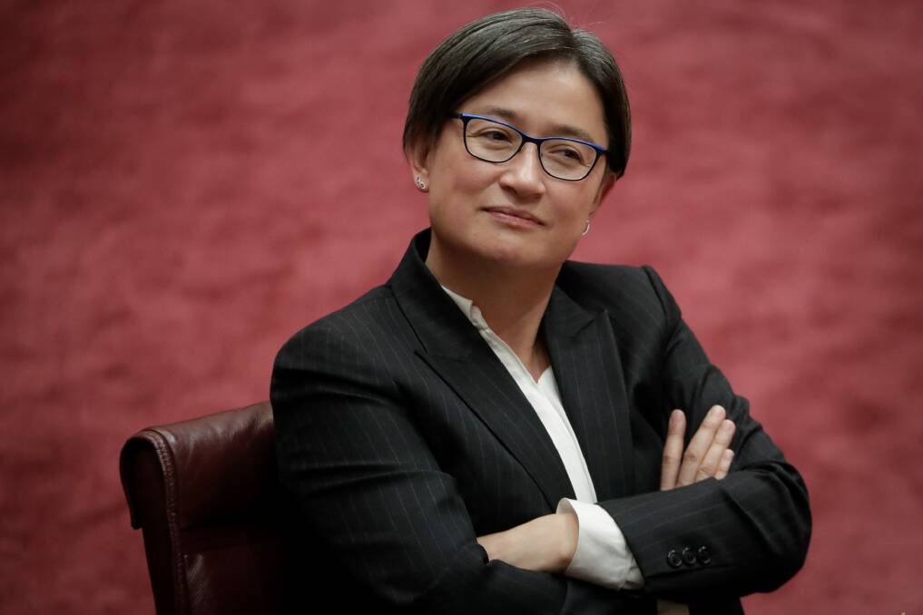 Senator Penny Wong's online profile has been sabotaged.   Photo: Alex Ellinghausen