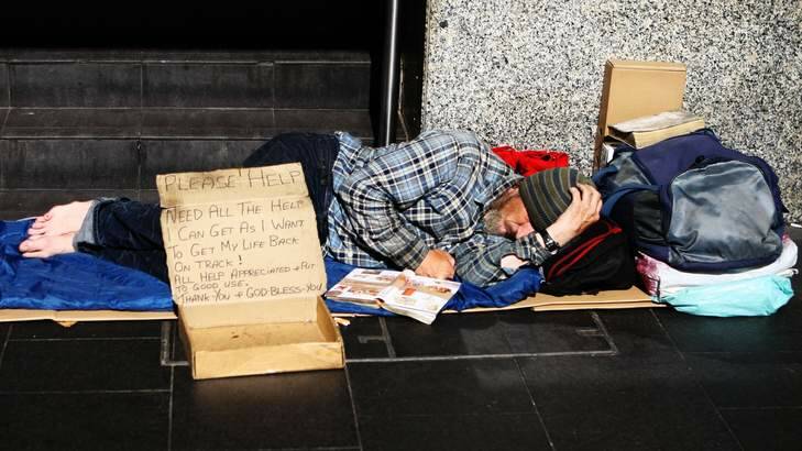 COTA has urged the government to consider elderly homeless people in it's budget. Photo: Peter Braig