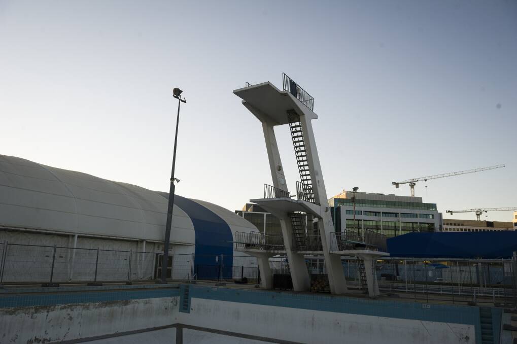 The only facility in the ACT with a deep enough pool for aquatic sports was at the Canberra Olympic Pool. Photo: Dion Georgopoulos
