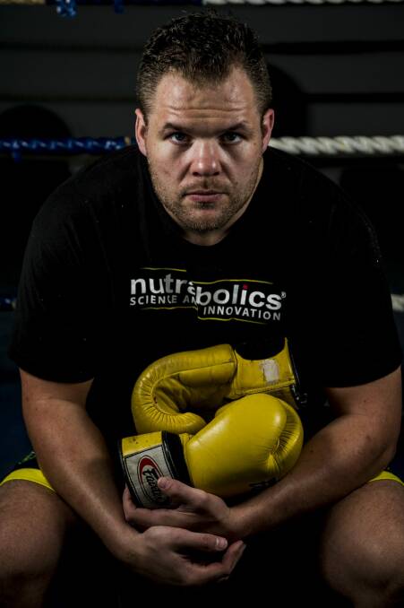 Fighting words: Canberra boxer Ben Edwards will fight for the Australian heavyweight title on Friday night. Photo: Jay Cronan