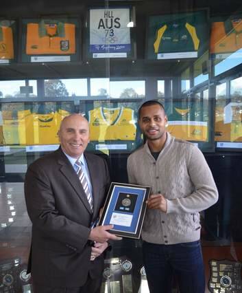 Canberra basketballer Patrick Mills was presented an award at his former school, Marist College.