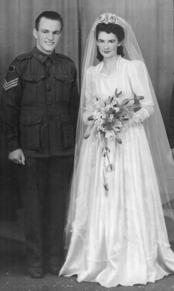Robert Edwin Land married Brenda Keep at Hurstville. Her gown was made of parachute silk.
