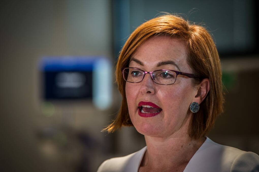 ACT Minister for Health, Meegan Fitzharris at the official opening of the new $77 million Calvary Bruce Private Hospital last year.  Photo: Karleen Minney