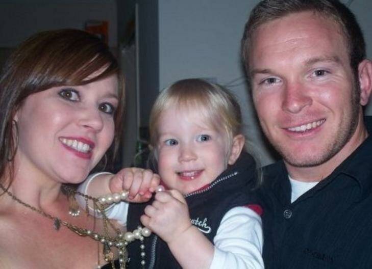 Lance Corporal Jared MacKinney, 28, killed in Afghanistan 24 August 2010. Photo shows Lance Corporal Jared MacKinney, with wife Beckie and daughter Annabell. Photo: MacKinney family