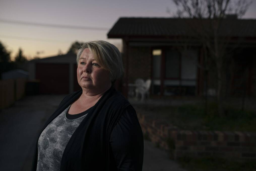 Fiona Campbell outside her home in Richardson where her car was stolen on Tuesday morning after she left it running to warm up in the morning.  Photo: Rohan Thomson
