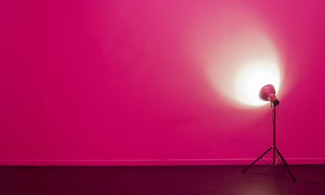 Francis Kenna, Flame, 2014, tungsten lamp and fluorescent light and filters.