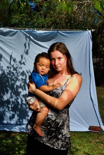 Emily, with son Ethan, at the Vicki Vidor Home for Young Mothers and Babies. Photo: Simon O'Dwyer
