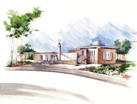 An artist's impression of the Gungahlin mosque.  Photo: Supplied