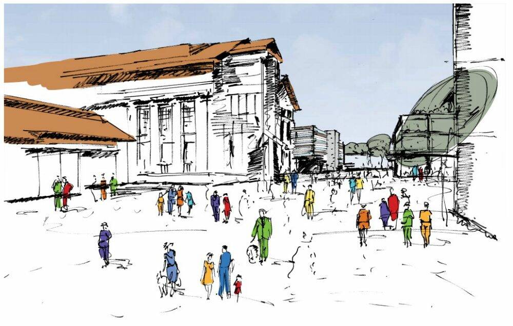 An artist's impression of proposed Kingston foreshore parking development