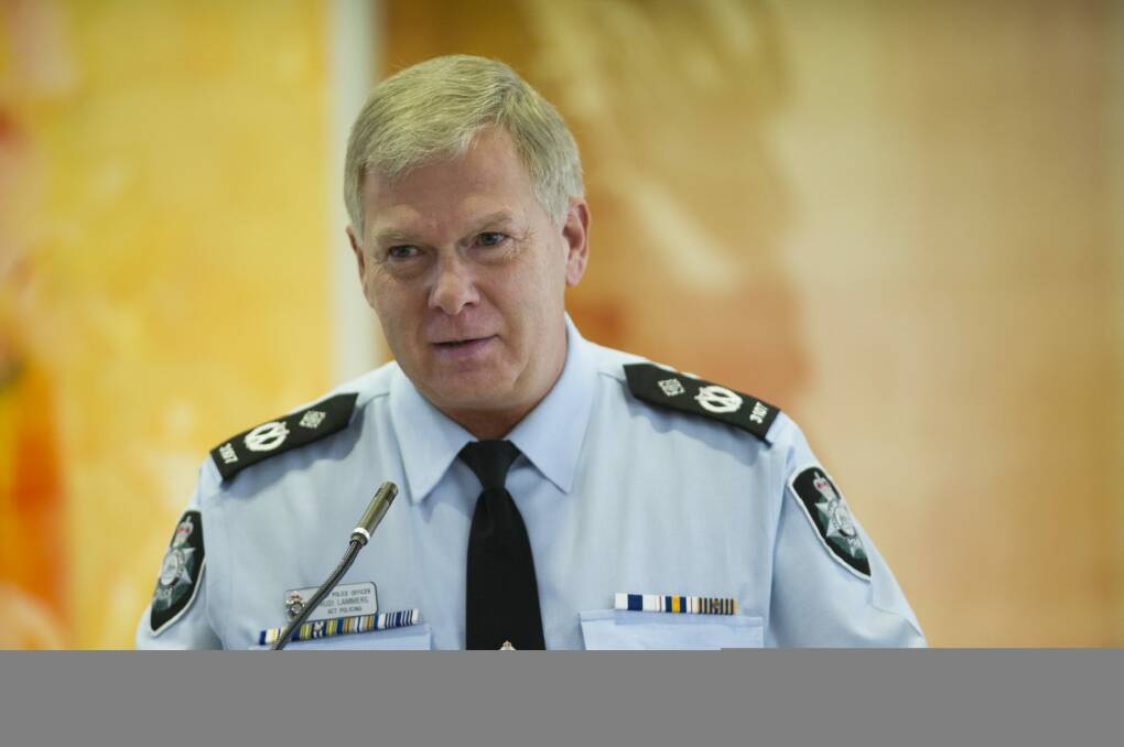 ACT's chief police officer, Assistant Commissioner Rudi Lammers.  Photo: Rohan Thomson