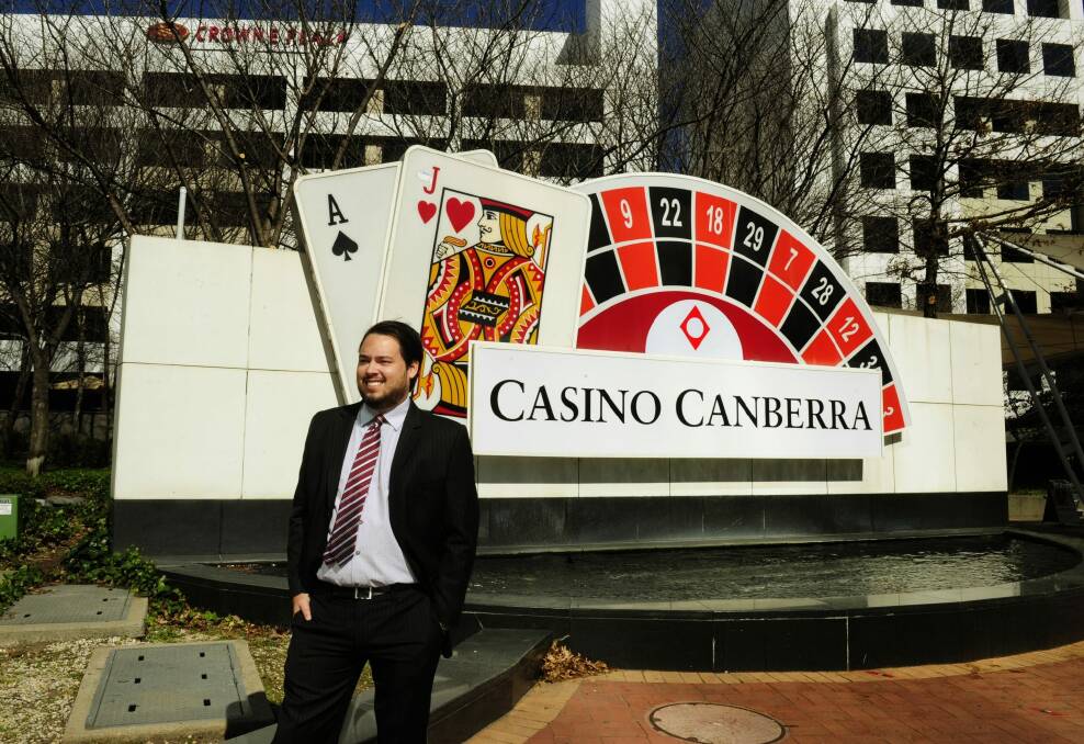 Aquis managing director, Justin Fung at the Canberra casino, which is allowed poker machines for the first time under a bill abled this week. Photo: Melissa Adams