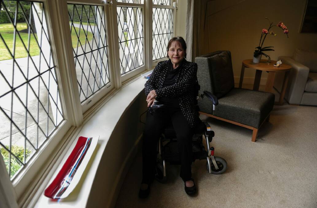 Pamela Harvey, of Red Hill, was diagnosed with Motor Neurone Disease in September last year. Photo: Melissa Adams