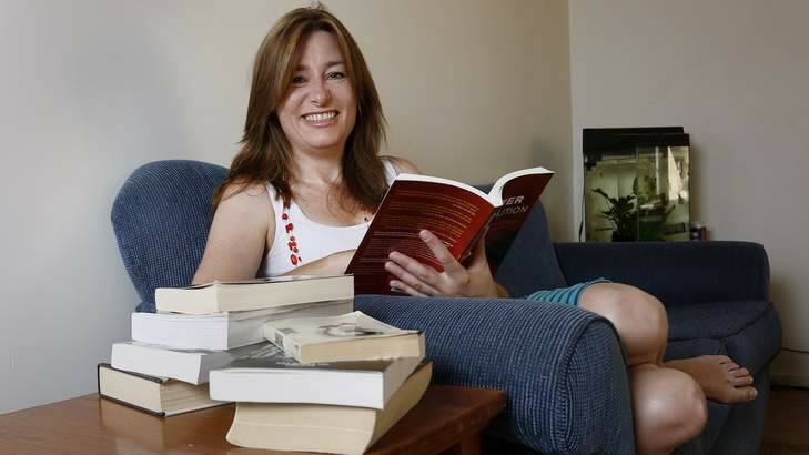 Yvette Berry relaxes at her home in Dunlop over the holiday break with a few good books. Photo: Jeffrey Chan