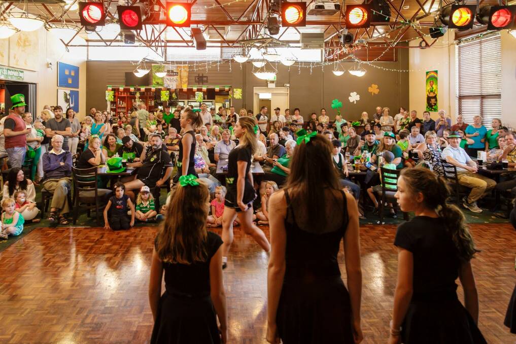 Dancers performed during St Patrick's Day celebrations at the Irish club in Weston. Photo: Sitthixay Ditthavong