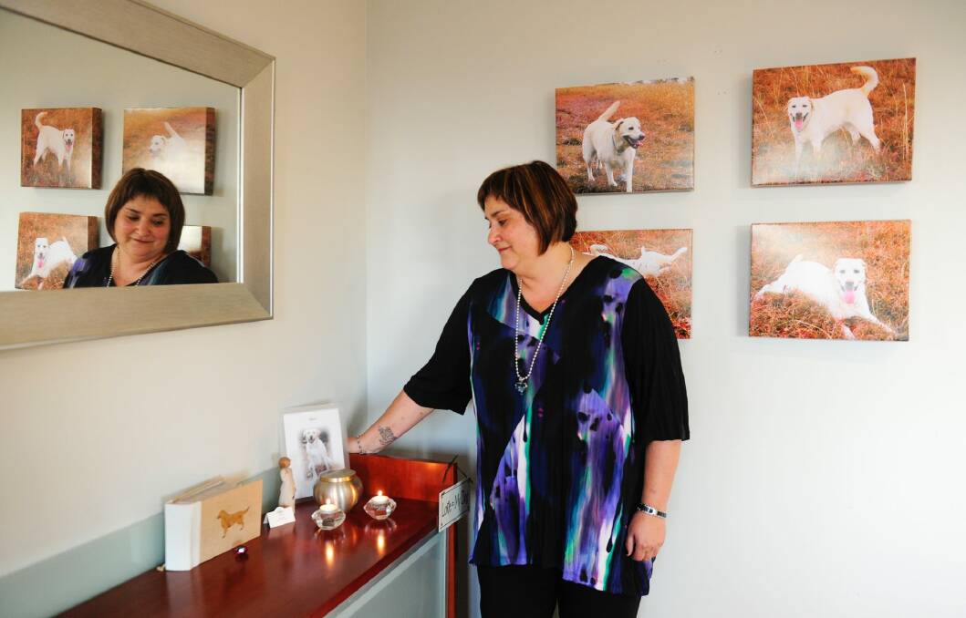 Melinda Parrett organised a private cremation for her dog, Remmington. Photo: Melissa Adams