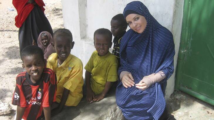 Imogen Bailey at a Mogadishu school in <i>Go Back To Where You Came From.</i>