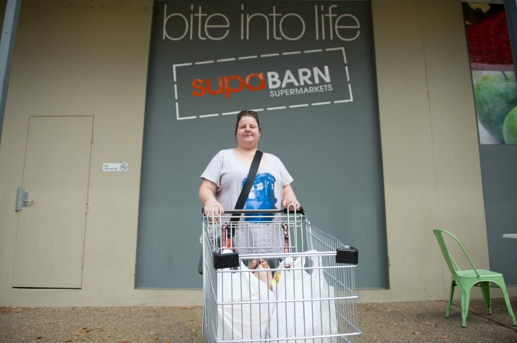 Lyndall Thorn, of Chifley, is prepared to travel to shop at Supabarn. Photo: Jay Cronan