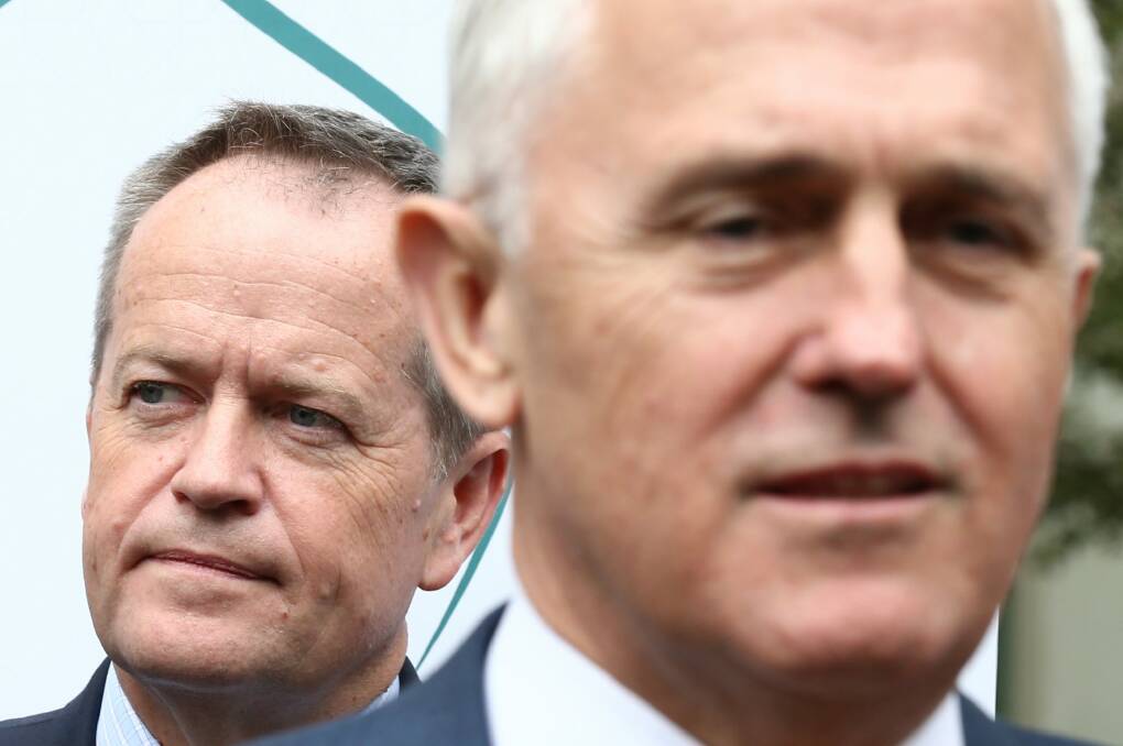 While a small target strategy may have worked against Tony Abbott, Bill Shorten needs a new approach against Malcolm Turnbull. Photo: Alex Ellinghausen