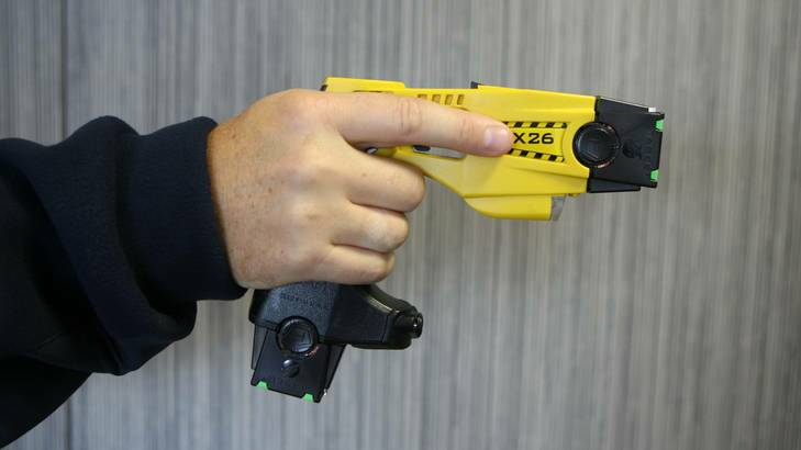 Details ... The Ombudsman has revealed ACT police used their tasers 31 times in eight months. Photo: Anthony Johnson