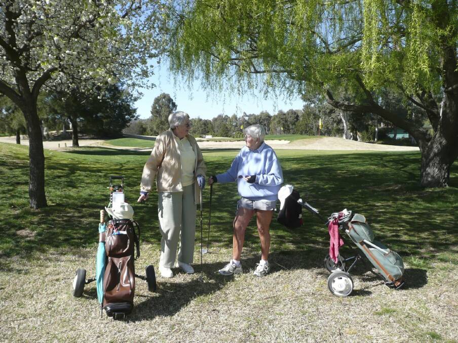 Clare Smith and Pat Guy at the Phillip Pitch and Putt shortly before it closed in 2013. Photo: Karleen Minney