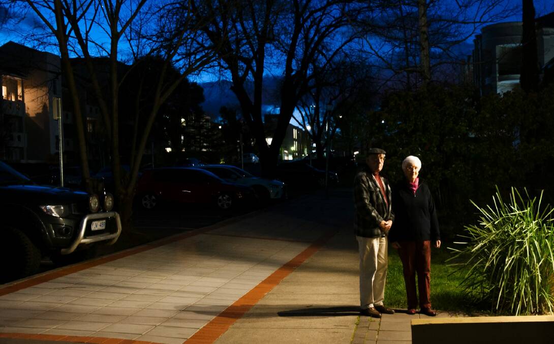 Margaret Simmonds says Canberra's unnecessarily dark streets discouraged senior citizens from walking or driving at night. Photo: Elesa Kurtz
