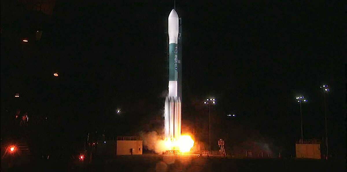 A still from the video of the rocket launching. Photo: supplied