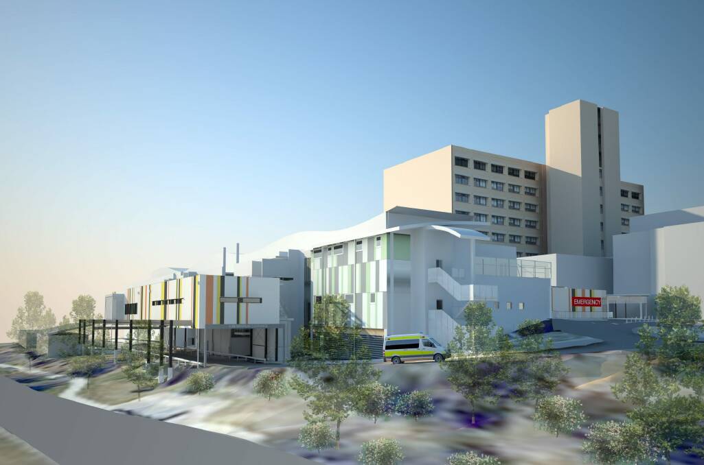 An artist's impression of the final vision of the new emergency department at Canberra Hospital. Photo: Silver Thomas Hanley