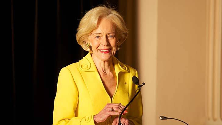 Quentin Bryce's aspirations were reported as putting her at odds with her Prime Minister in supporting both same-sex marriage and a republic, though Tony Abbott agreed that it was appropriate that Bryce should express her personal views in a graceful style as she came near to the end of her term of office. Photo: Simon Schluter