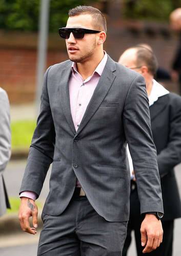 NRL player Blake Ferguson arrives at Waverley Court on Tuesday. Photo: Getty Images