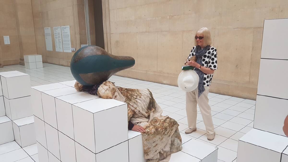 Susan Parsons conversing with The Squash at Tate Britain Photo: Supplied