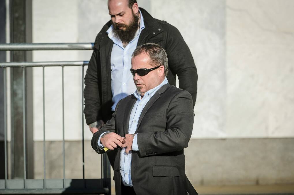 Christopher and Stephen Pattman leave the ACT Supreme Court on Wednesday. Photo: Sitthixay Ditthavong
