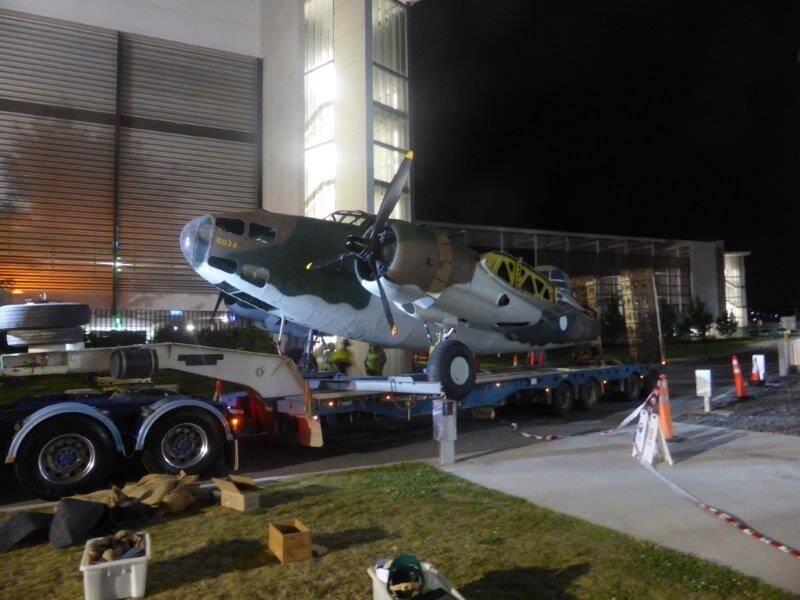 The Hudson was brought to the airport on the back of a truck. Photo: Supplied
