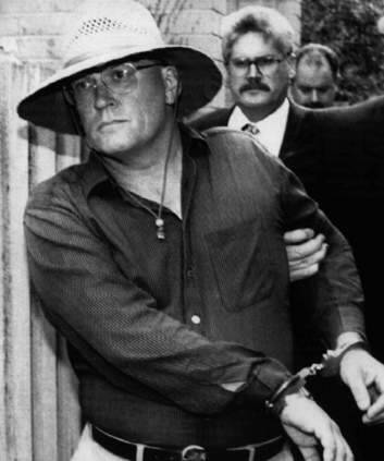 David Eastman being arrested in the '90s. Photo: Supplied