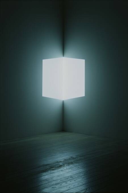One of the artworks at the James Turrell exhibition.  Photo: Florian Holzherr