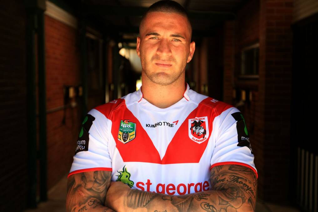 St George Illawarra Dragons forward Joel Thompson considered a move back to the Raiders. Photo: James Alcock