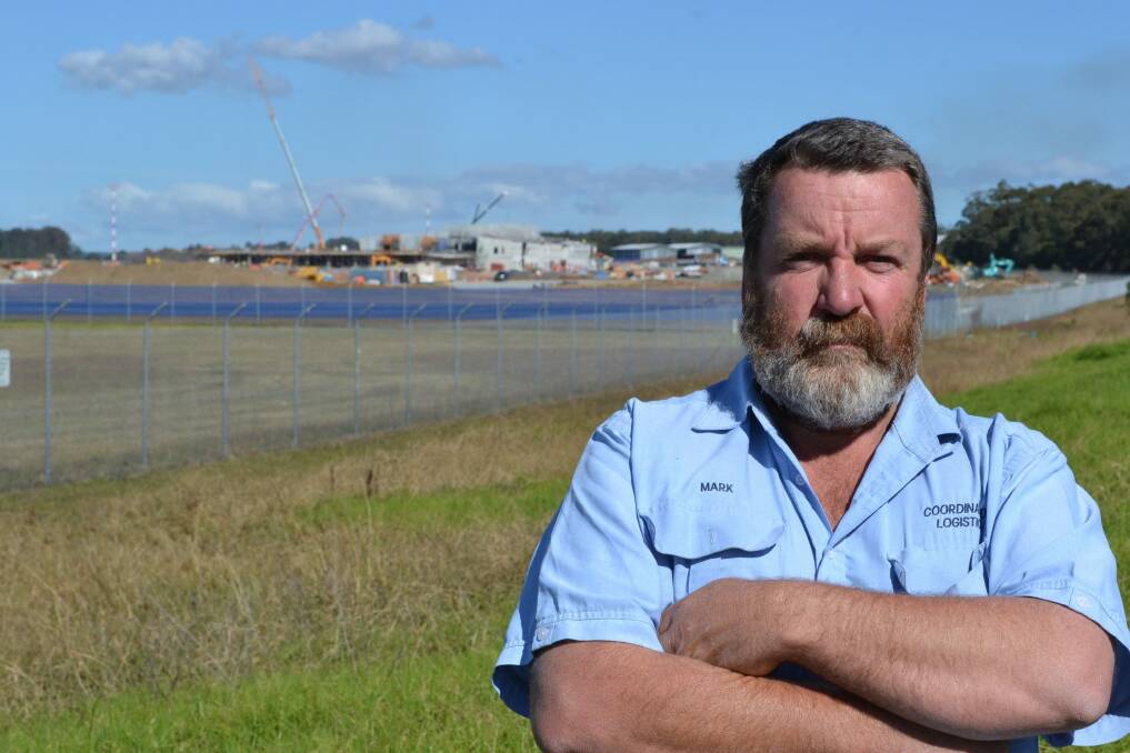 Mark Nelson from Co-ordinated Logistics is one of 30 subcontractors who will lose thousands of dollars on a multimillion defence project at HMAS Albatross. Photo: Jessica Long, South Coast Register