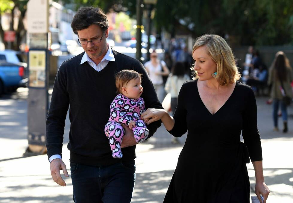 Larissa Waters with her family.  Photo: AAP