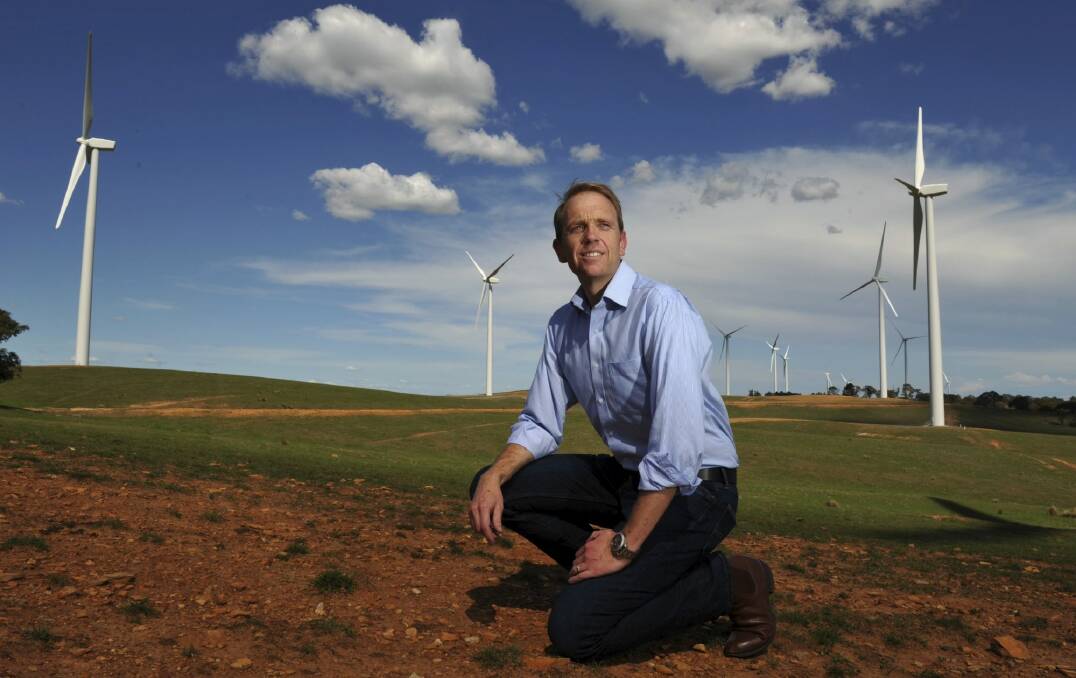 Environment Minister Simon
Corbell says the ACT remains a "very strong buyers' market" for wind energy.


 Photo: Graham Tidy
