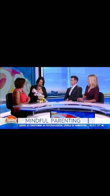 As a special guest on Channel Nine's 'Today Extra' with mum Christy. Photo: Supplied