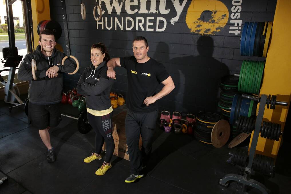 Ross Chilton, Mel Culpitt and team captain Kai Brownlie - some of the members of the Crossfit 2600 Team that will compete at the Pacific Regionals in Wollongong next weekend. Photo: Jeffrey Chan