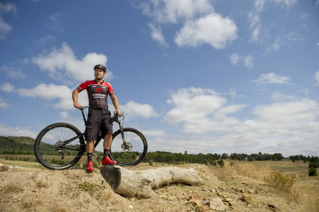 Director of Capital Bicycle Hire Peter Dowse at Mount Stromlo. Photo: Jay Cronan