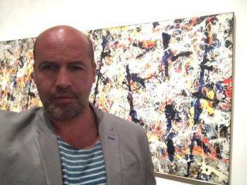 Billy Zane posted this photo in front of Blue Poles. Photo: Twitter