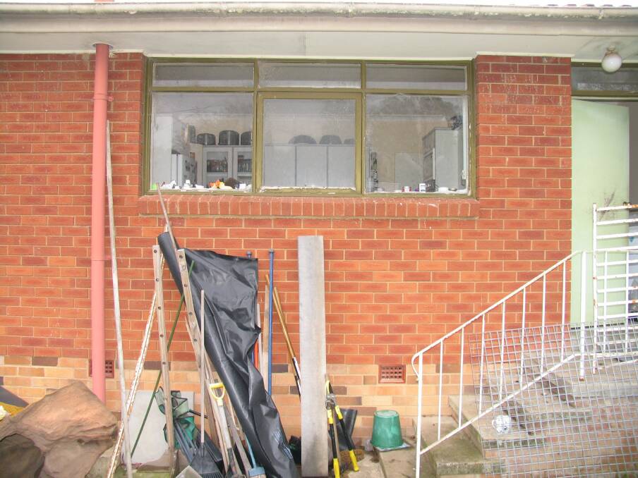 The back stairs at Beagle Street where Katherine Panin was found dead. Her daughter in law Melissa Beowulf and two grandsons Thorsten and Bjorn Beowulf are on trial for murder in the ACT Supreme Court. Photo: Supplied