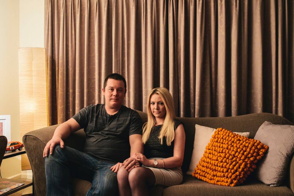 Steve and Bonnie Carter at their home in Higgins. Earlier in the year they lost their baby girl Grace.  Photo: Rohan Thomson