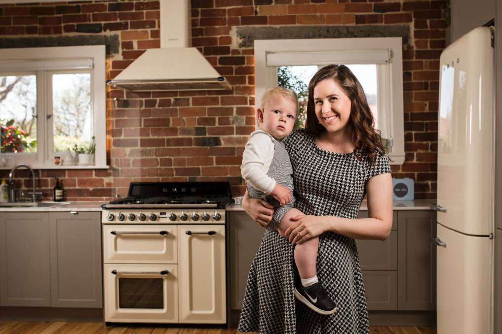 Georgie King's idea for a nanny agency was sparked by her success on Gumtree. Georgie is pictured with current client, 15-month-old Harry. Photo: Jamila Toderas