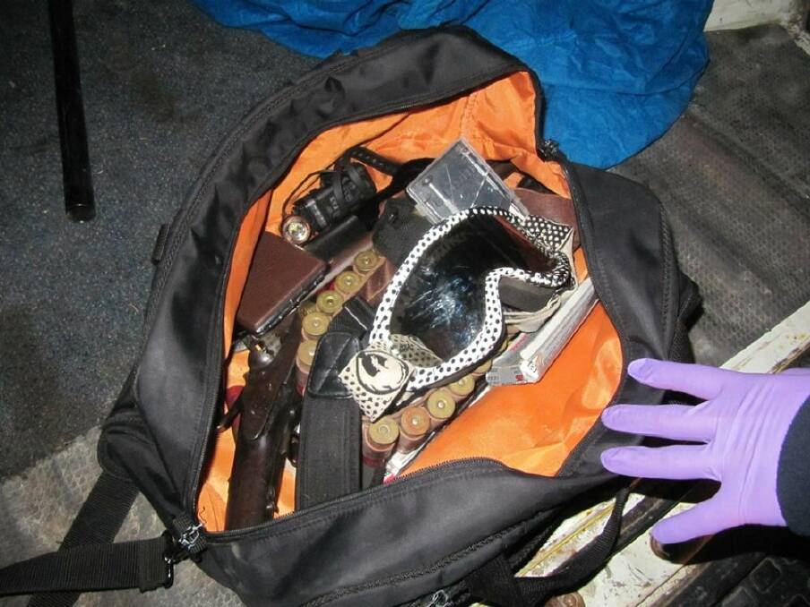 Under investigation: A shotgun and ammunition were among the items found in the stolen van. Photo: ACT Policing